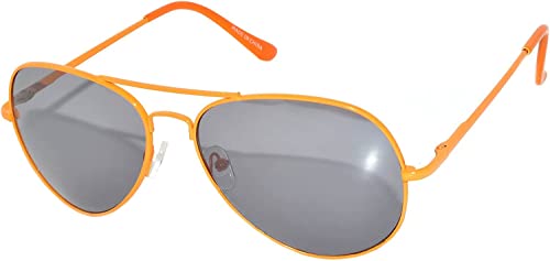 OWL Aviator Sunglasses Womens Mens Spring Hinges Mirror and Smoke Lens with Metal Colorful Frame