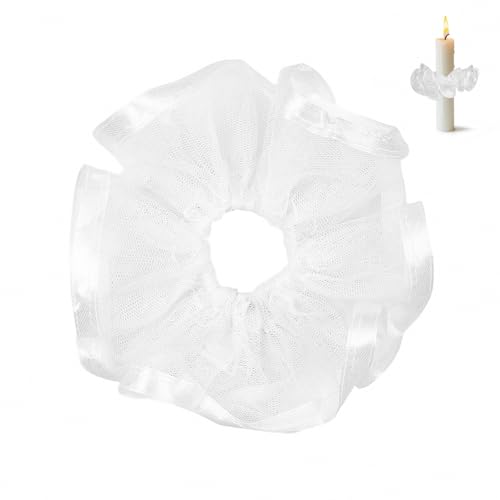 Nevoluxer Tropfschutz Taufkerze Mit Rand Als Tropfenfänger Für Kommunionkerze Hochzeitskerze Kerzenmanschette Für Tropfschutz Kommunionkerze Und Kerzen Tropfschutz Ideal Ø35cm