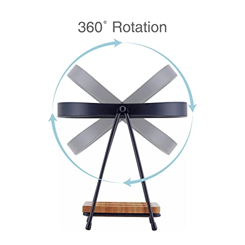 Joyoeikon Classic Dual Sided 5X And 1X Magnifying Makeup Mirror And Tabletop Standing 360° Rotation Vanity Mirror,Desktop Cosmetic Mirror (Chrome With Bamboo Tray) #TOP2