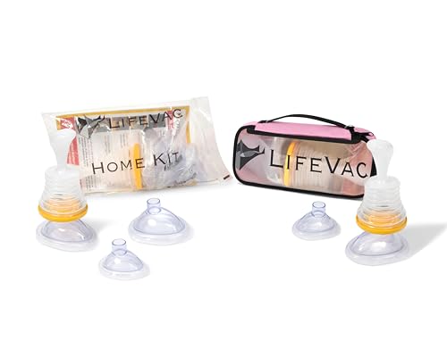 Image of LifeVac Home & Pink Travel Kit Combo - Portable Suction Rescue Device, First Aid Kit for Kids and Adults, Portable Airway Suction Device for Children and Adults
