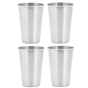 Eaarliyam Roestvrijstalen beker metalen drinken glazen mok bier pint tuimelaar stapelbaar herbruikbaar voor camping…