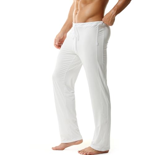 Men's Athletic Lounge Yoga Pants Thin Open Bottom Relaxed Loosen Fit Sexy Casual Jersey Sleep Pajamas Clothing3