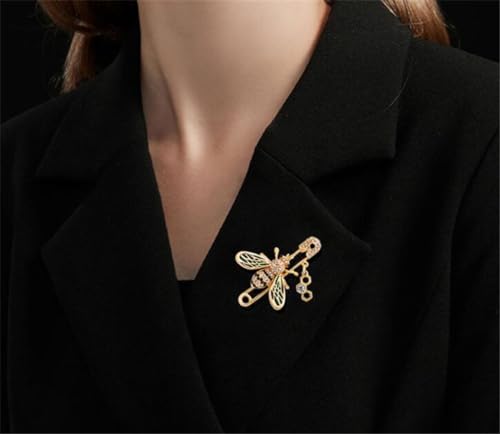 Cute Bee Brooch Crystal Enamel Brooch Insect Brooch Scarf Dress Collar Brooch Set Decorative Brooch Jewelry Accessories Gift4