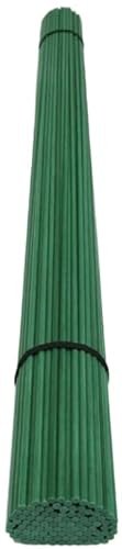 Generisch Lot de 100 tuteurs de plantation Vert foncé 8 mm x 150 cm