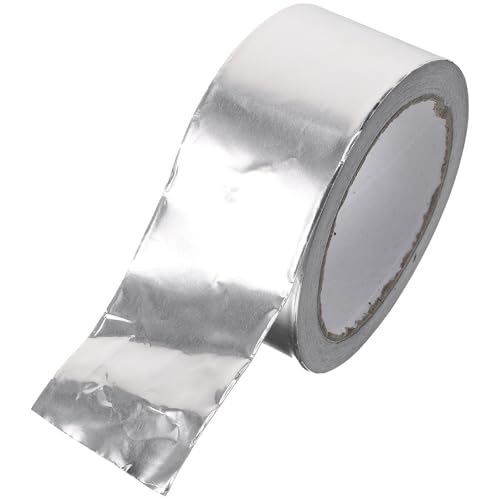 UKCOCO Ruban Adhésif Haute Température en Aluminium Argenté, Résistant et Étanche pour Réparation de Fuites, 20m, pour Plomberie et Tuyauterie