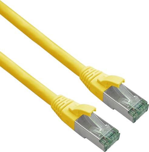 helos GRS zertifiziertes Cat 6a Patchcâble avec Cat 7 Rohcâble TPE jaune 30,0m