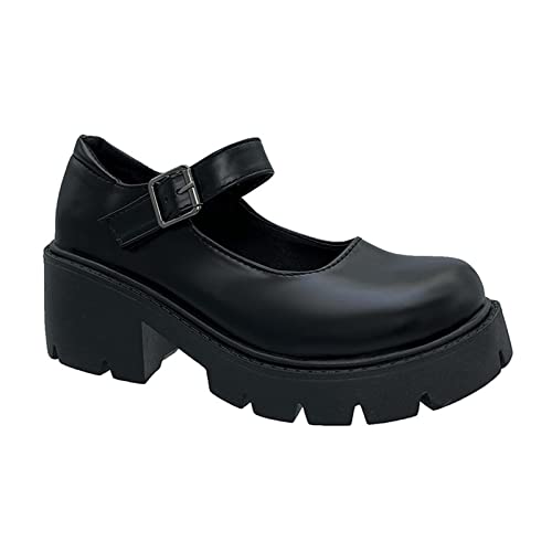 Women's Oxfords Shoes Mary Jane Shoes for Women Gothic School Uniform Pumps Party Dress Shoes for Girl