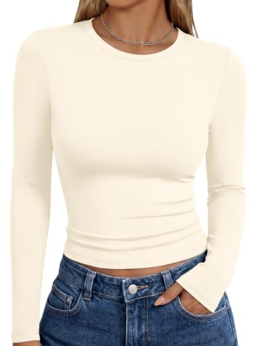 Image of Trendy Queen Womens Long Sleeve T Shirts Fall Fashion Basic Y2K Tops 2026