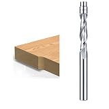 Sinoprotools Spiral Flush Trim Router Bits UP Cut, 1/4-Inch Shank 1-1/8" Cutting Length, Solid Carbi
