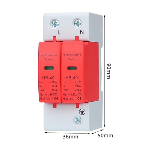 Dispositivo pararrayos SPD 2P 385V con materiales de alta resistencia 5