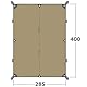 Tatonka Tarp 4 TC (285 x 400 cm) - Wasserdichtes Tarp aus Baumwollmischgewebe mit hervorragender UV-Stabilität, Ösen und Abpsannschlaufen - Schützt vor Sonne, Wind und Regen - beige