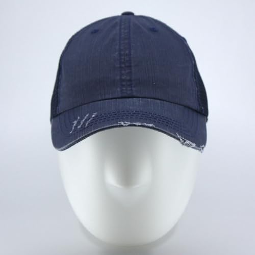 Image of The Vintage Year Distressed Cotton Unstructured Soft Mesh Breathable Adjustable Dirty Wash Dad Hat Trucker Baseball Cap