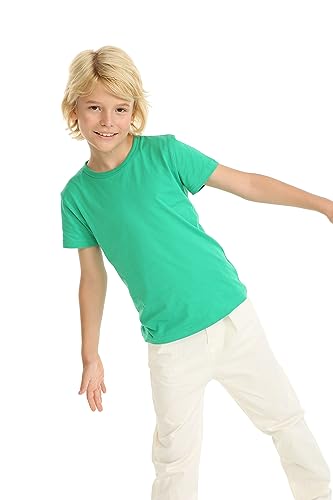 Image of Mud Kingdom T-Shirt for Boys Short Sleeve Plain Cotton Classic Summer Casual Stripe