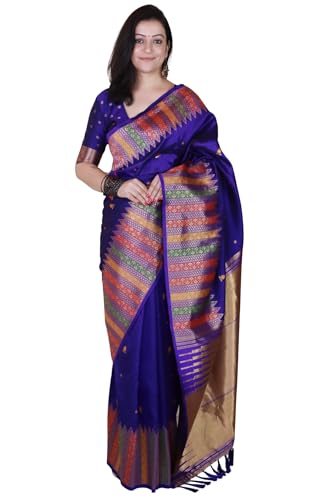 SGF11- Women's Kanjivaram Pure Soft Silk Handloom Saree Pure Gold...