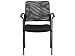 Flash Furniture Comfort Black Mesh Stackable Steel Side Chair with Arms