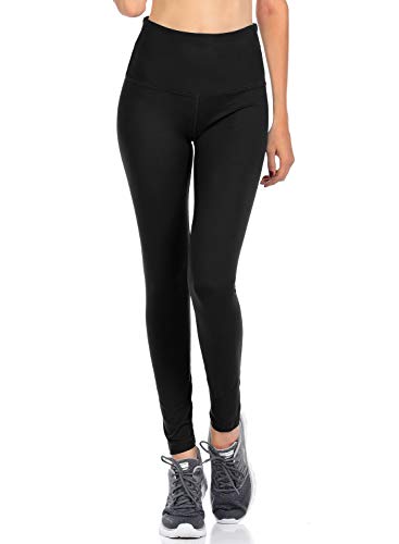 VIV Collection Signature Leggings Yoga Waistband Ultra Soft Brushed (L, Black)