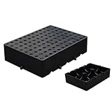 【Material Engrosado】Fabricado con material HDPE de alta calidad, es resistente, duradero y seguro, sin olores. La base cuenta con una estructura de nervaduras reforzadas especialmente diseñada, que mejora significativamente la estabilidad general y la capacidad de carga, resistiendo la compresión y la deformación, lo que lo hace adecuado para el almacenamiento a largo plazo.