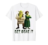 Shrek Fiona & Shrek Get Ogre It Text Poster T-Shirt