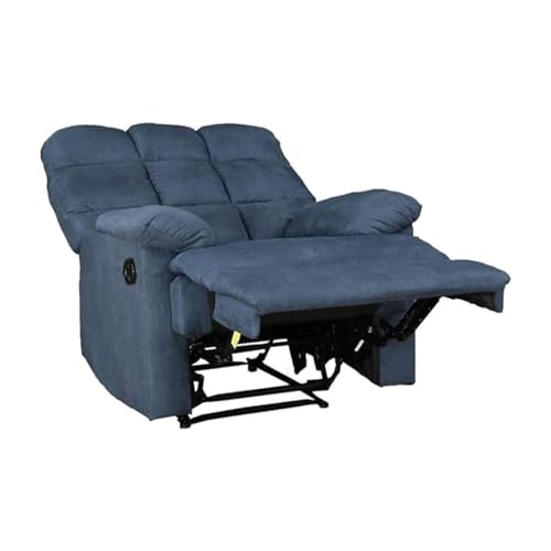 Image of Torque - Flumin 1 Seater Fabric Manual Recliner | Recliner Chair for Living Room, Office, Bedroom (Blue) | 1 Year Warranty