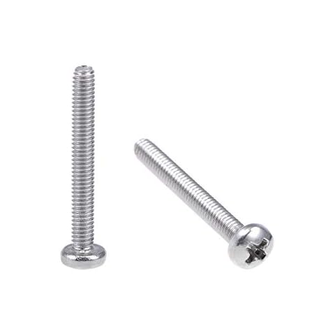 sourcing map 60 Stck Maschinenschrauben Kreuzschlitzschrauben Schrauben M2,5x20mm Cover