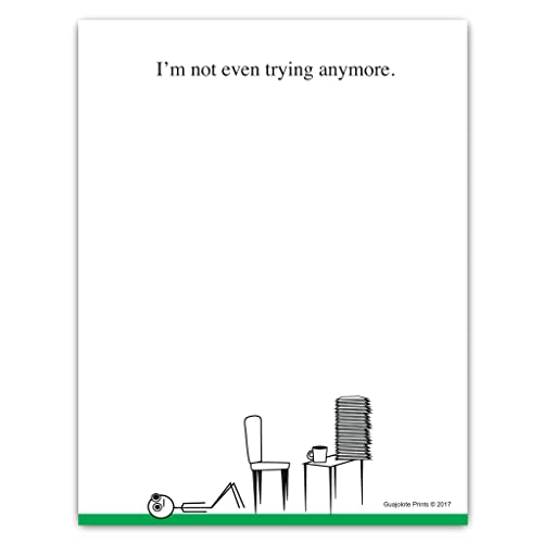 Guajolote Prints Funny Novelty Memo Pads Bundle (4 Items) Everything Is Fine, This Is My Life Now, I Have No Idea What I'm Doing, And I'm Not Even Trying Anymore #TOP3