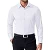 COOFANDY White Dress Shirt for Men Casual Button Down Shirt Long Sleeve Tuxedo Shirts