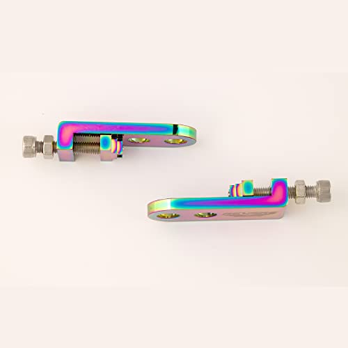 Revere Bmx High Performance Chain Tensioner For Road And Mtb Bikes | Lightweight Aluminum Alloy | Bicycle Replacement Accessories | Pair Of 2 Chain Tensioners | Oil Slick Or Black #TOP4