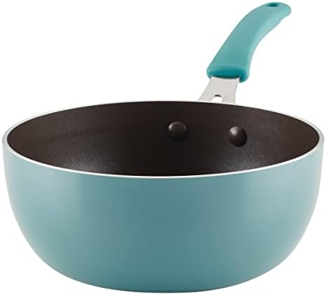 Rachael Ray Cook + Create Nonstick Saucier Pan/Saucepan, 3 Quart, Agave Blue - Thumbnail 4