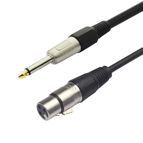 PluCable Cabo de audio P10 para XLR femea P10CANON30 Preto, Conex...