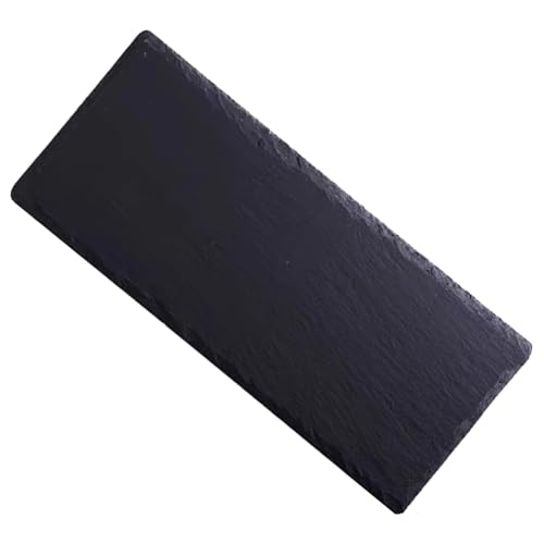 Plato de sushi de piedra natural SUPVOX 30x10cm Negro miniatura 1