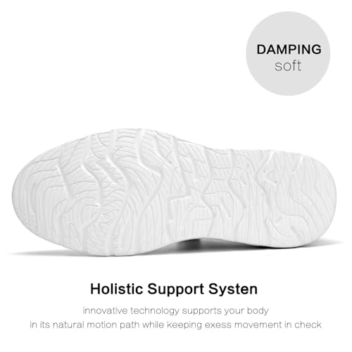 Men's Mesh Sneakers Oxfords Lace-Up Lightweight Casual Walking Shoes Driving Shoes White4