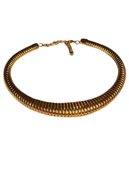 Golden Spiralled Bold Choker Necklace (B0DHSXCN5K) Amazon Price History, Amazon Price Tracker