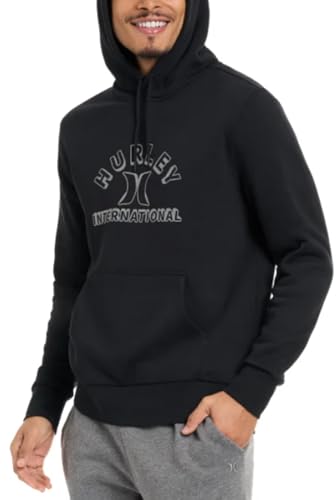 Hurley Men's One and Only Solid Summer Pullover Hoodie, Black International, Medium2