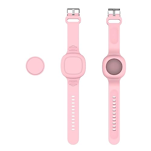 Taoricen Kinder-Silikonarmband Kompatibel mit Samsung Galaxy SmartTag Kinder Leichtgewicht GPS Tracker Halterung Anti-Verlust-Armband Sport-Armband Correa (Rosa)