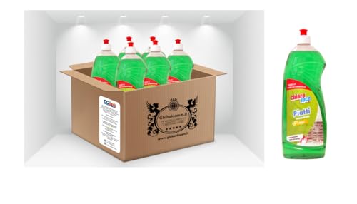 CHIARO LUCE è un detergente concentrato per piatti con una fresca fragranza al limone (Confezione da 6)