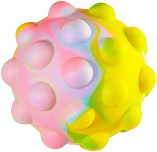 Pop Stress Balls by Tilcare Chew Chew - 3D Squishy Bubble Balls for Kids and Adults with Autism - Food Grade Silicone Sensory Fidget Toys for Toddlers - Washable and Reusable