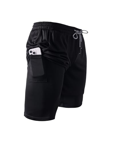 Nobody Cares Work Harder Performance Shorts，Novelty Designed Workout Shorts with Pockets, Lightweight Gym Wear for Training3