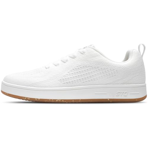STQ White Sneakers Women Fashion Lace Up Sneakers...