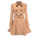 レザージャケット レディース レザーコート ロングコート トレンチコート ジャケット 革コート ライダースジャケット レディース コート 秋冬 ファッション ゆったり 修身 無地 厚手 ロングコート トレンチコート 腹巻き チェスターコート レディース 大きいサイズ Aライン スリム アウター 長袖 カジュアル 女性 通勤 春秋 きれいめ かわいい 着痩せ (S/2 カーキ)