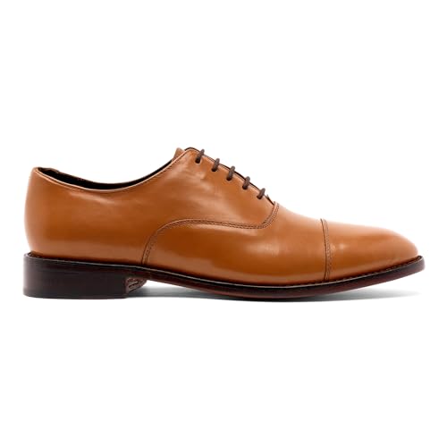 Image of Anthony Veer Clinton Cap-Toe Oxford Dress Shoes for Men | Full-Grain Leather Upper | Goodyear Welt Construction | Ortholite Cushion Comfort | Recraftable Leather Outsole