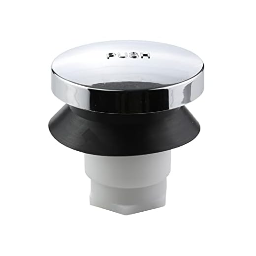 DANCO Universal Touch-Toe Push Button Tub Stopper, Chrome, 2 inch x 2-1/4 inch, 1-Pack (80811)