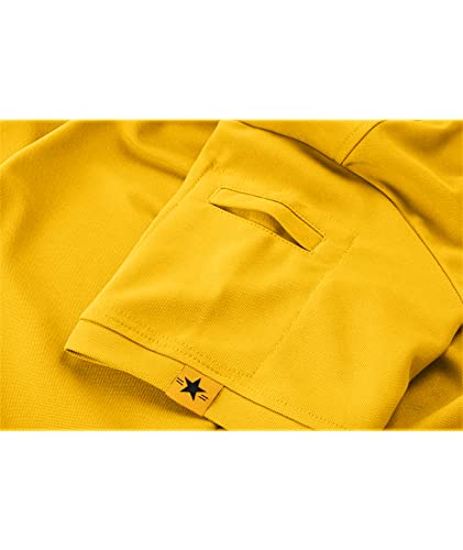 Secood Boys Polo Shirts 8-9 Short Sleeve Summer Casual School Uniform Golf Shirts, Yellow M #TOP6