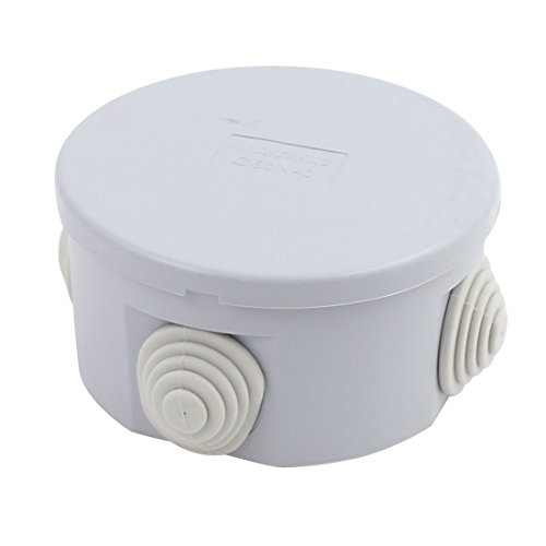 Caja de conexiones redonda IP55 Gris 80 mm x 40 mm miniatura 1