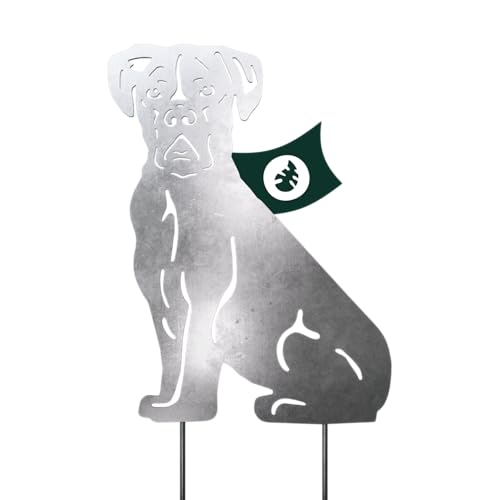 Metall-Gartenstatue Hund Silhouette – Schwarzer Stecker Für Garten, Rasen & Terrasse