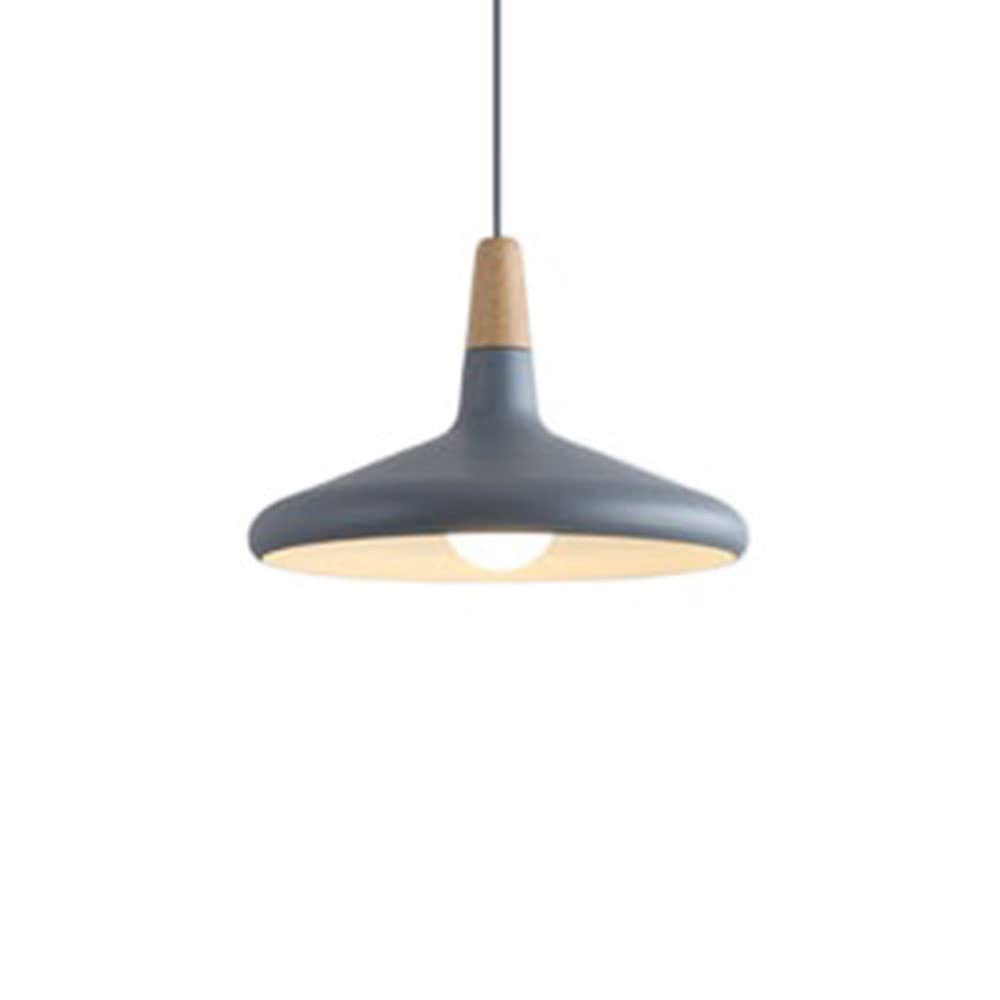 HAIIQU Modern Pendant Light LED Modern Pendant Lighting With Wood Accent Metal Triangle Ceiling Hanging Light Industrial Indoor Hanging Lamp For Kitchen Dining Room Bedroom Restaurant — image 1