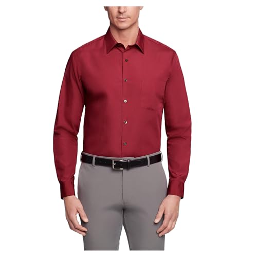 Image of Van Heusen Men's Poplin Regular Fit Solid Point Collar Dress Shirt