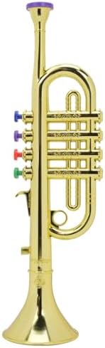 Golden Coated Plastic Kid Trumpet Children Preschool Music Toy Gift Wind Instrument