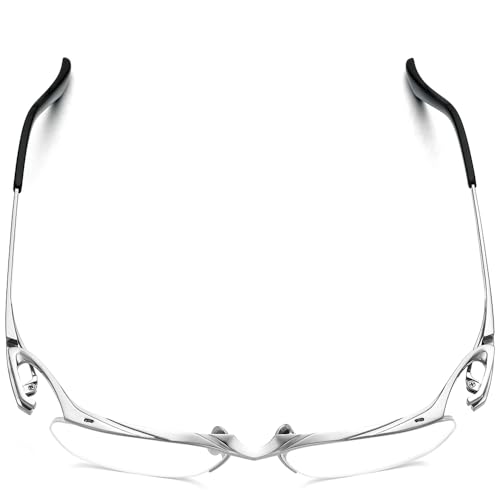 Image of FONEX Pure Titanium Glasses Frame Men Semi Rimless Square Eyeglasses Eyewear DTX416