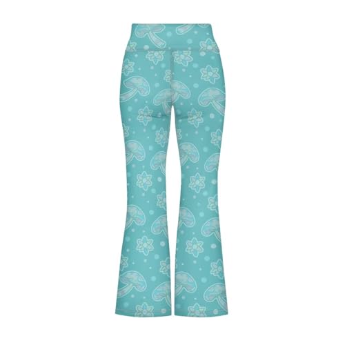 Dolyues Cute Girls Flare Leggings Kids Bell Bottoms High Waisted Bootcut Yoga Dance Flared Pants 4-14 Years3