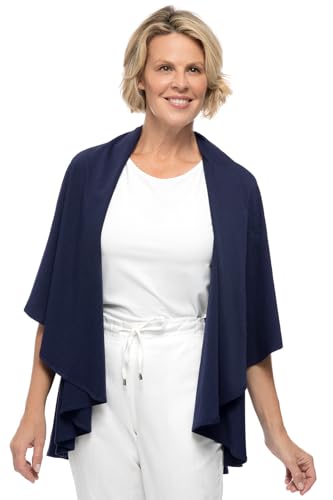 Coolibar UPF 50+ Women's Estella Convertible Wrap - Sun Protective (X-Small/Medium- Navy)2